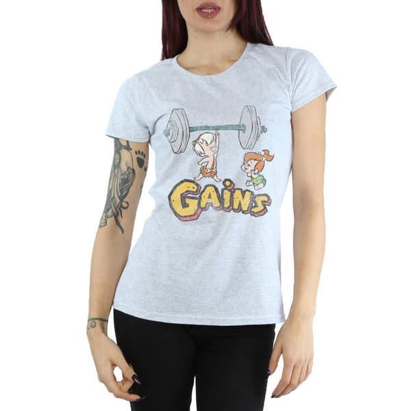 The Flintstones Womens/Ladies Bam Bam Gains Distressed Cotton T-Shirt