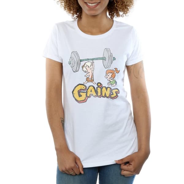 The Flintstones Womens/Ladies Bam Bam Gains Distressed Cotton T-Shirt