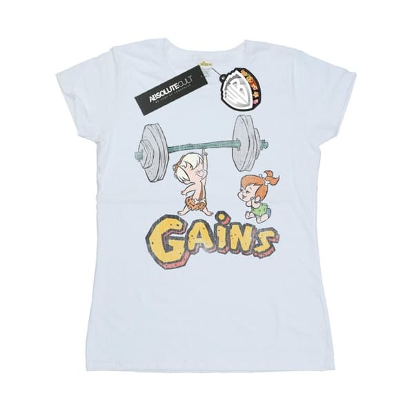 The Flintstones Womens/Ladies Bam Bam Gains Distressed Cotton T-Shirt