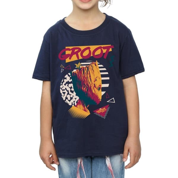 Marvel Guardians Of The Galaxy Vol. 2 80s Groot bomullst-shirt för flickor