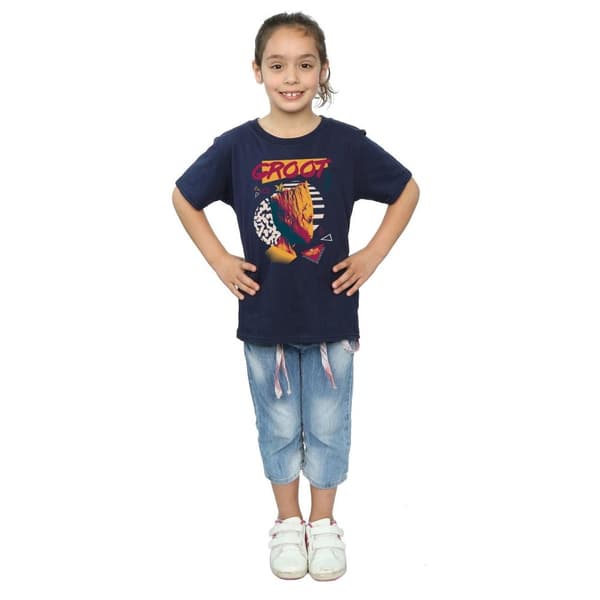 Marvel Guardians Of The Galaxy Vol. 2 80s Groot bomullst-shirt för flickor