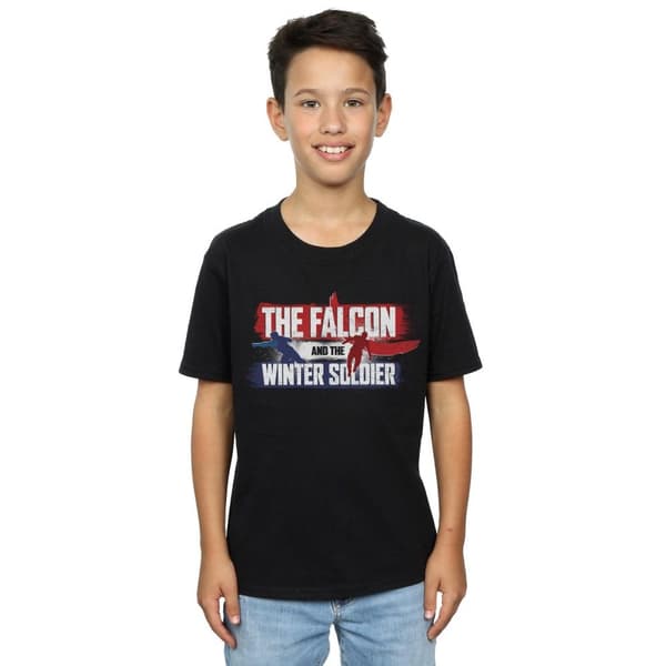 Marvel Boys The Falcon And The Winter Soldier Action Logo T-Shirt