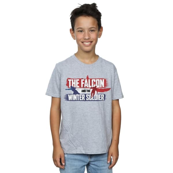 Marvel Boys The Falcon And The Winter Soldier Action Logo T-Shirt