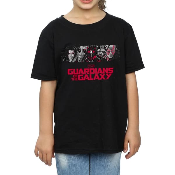 Marvel T-shirt i bomull med Guardians Of The Galaxy-teamlogga för flickor