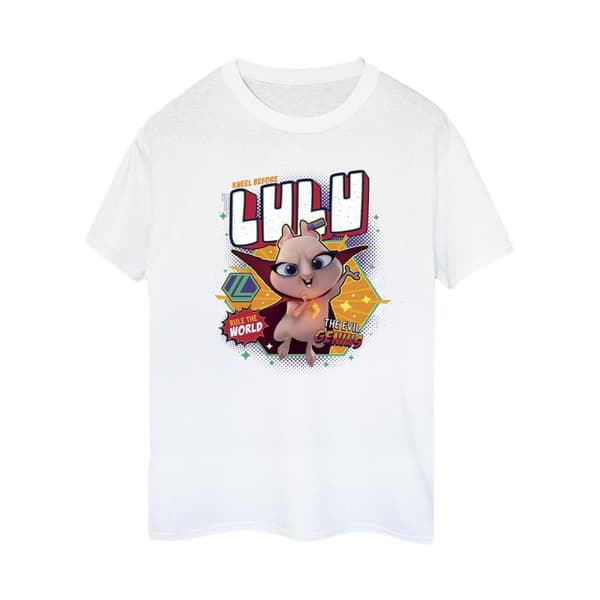 DC Comics Womens/Ladies DC League Of Super-Pets Lulu Evil Genius Cotton Boyfriend T-Shirt