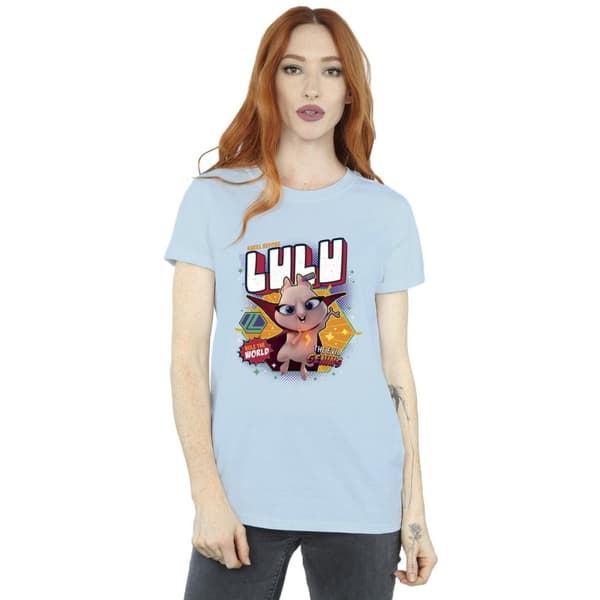 DC Comics Womens/Ladies DC League Of Super-Pets Lulu Evil Genius Cotton Boyfriend T-Shirt
