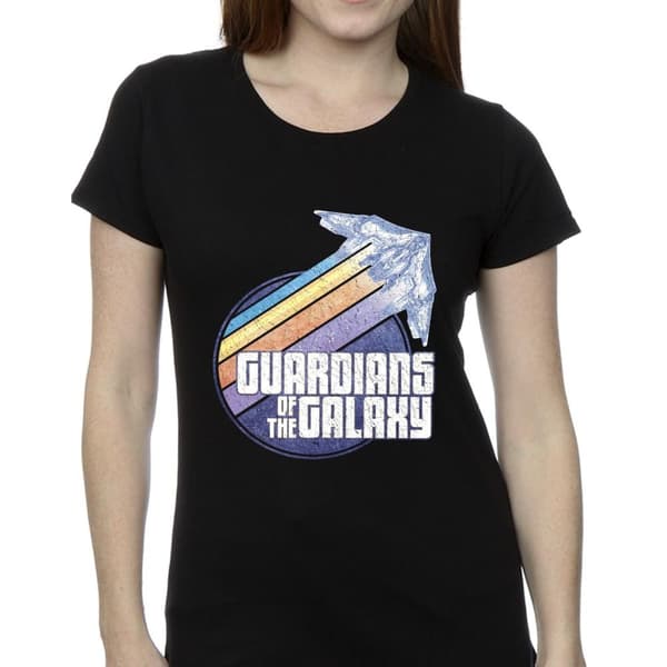 Guardians Of The Galaxy Womens/Ladies Badge Rocket Cotton T-Shirt
