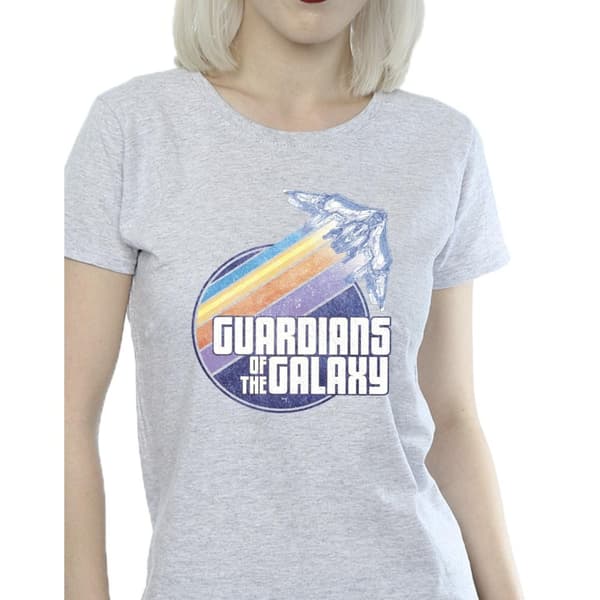 Guardians Of The Galaxy Womens/Ladies Badge Rocket Cotton T-Shirt