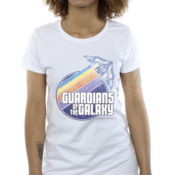 Guardians Of The Galaxy Womens/Ladies Badge Rocket Cotton T-Shirt