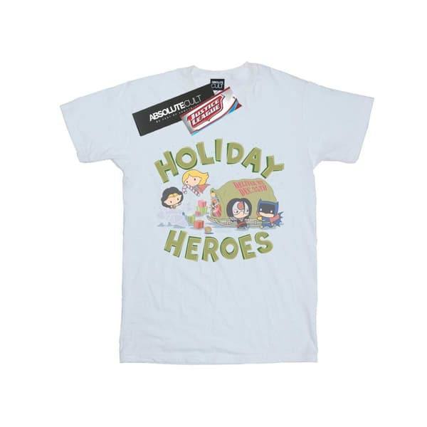 DC Comics T-shirt i bomull med julleverans från Justice League för flickor