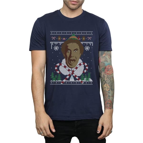 Elf Mens Christmas Fair Isle T-Shirt