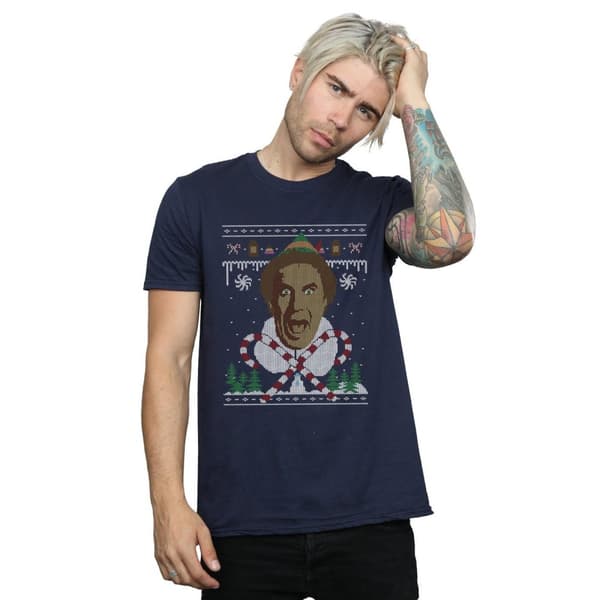 Elf Mens Christmas Fair Isle T-Shirt