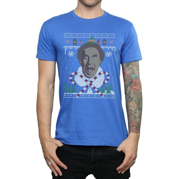 Elf Mens Christmas Fair Isle T-Shirt