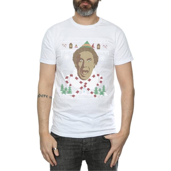 Elf Mens Christmas Fair Isle T-Shirt
