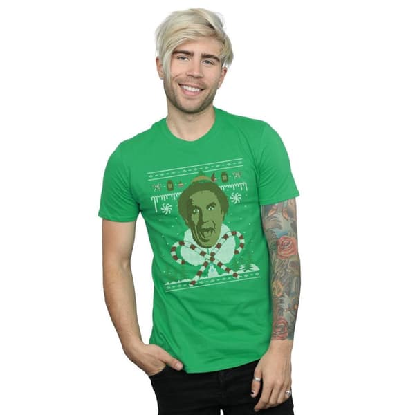 Elf Mens Christmas Fair Isle T-Shirt