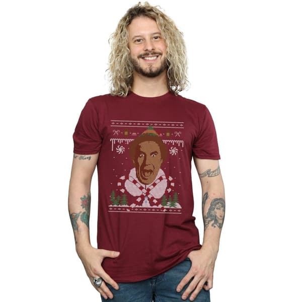 Elf Mens Christmas Fair Isle T-Shirt