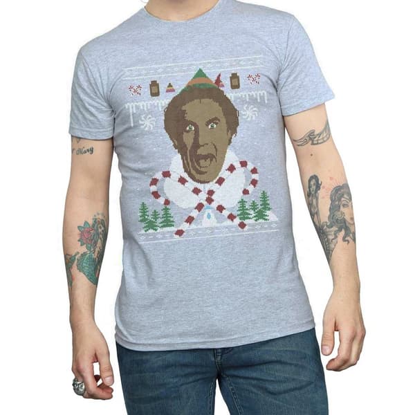 Elf Mens Christmas Fair Isle T-Shirt