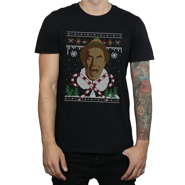 Elf Mens Christmas Fair Isle T-Shirt
