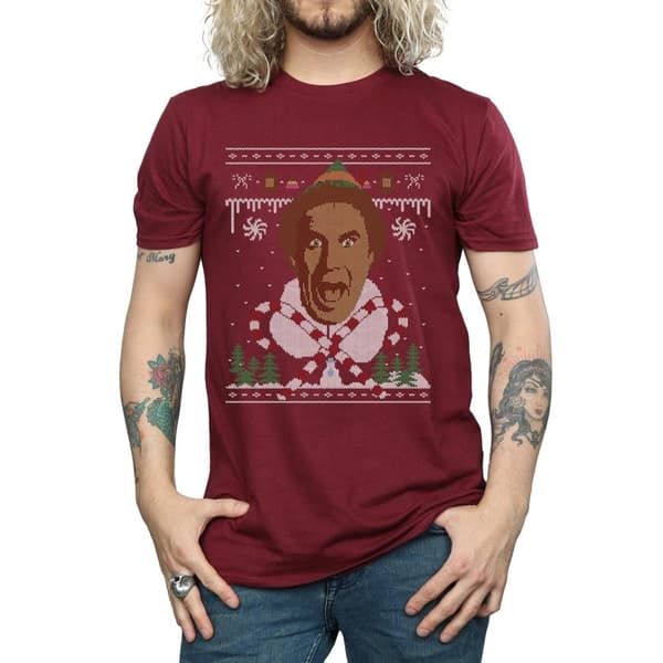 Elf Mens Christmas Fair Isle T-Shirt