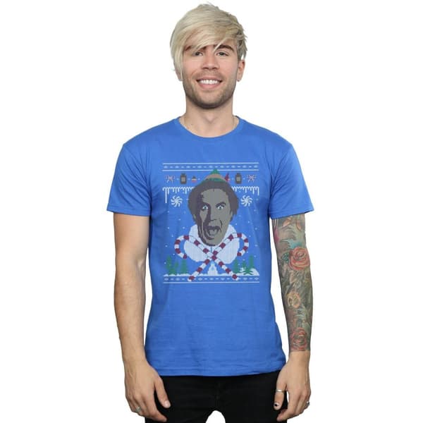 Elf Mens Christmas Fair Isle T-Shirt