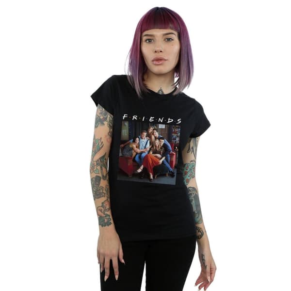 Friends Womens/Ladies Group Photo Couch Cotton T-Shirt