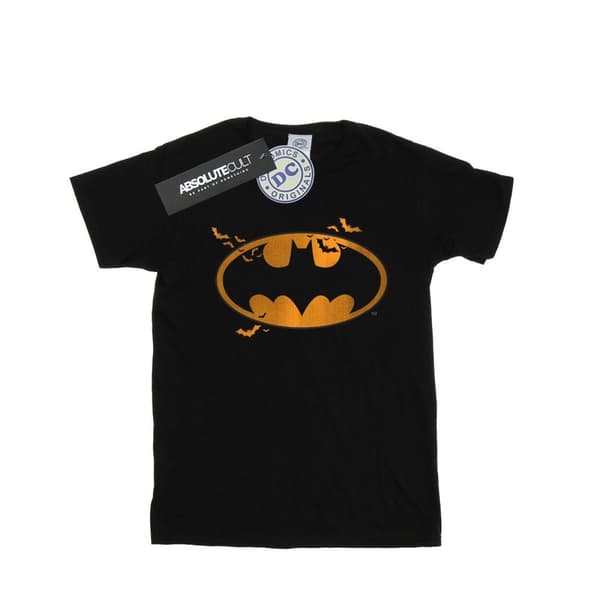 DC Comics Womens/Ladies Batman Halloween Logo Cotton Boyfriend T-Shirt