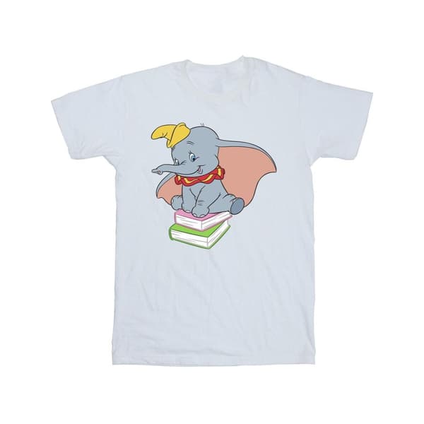 Disney Mens Dumbo Sitting On Books T-Shirt
