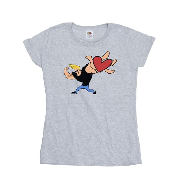 Johnny Bravo Womens/Ladies Heart Present Cotton T-Shirt