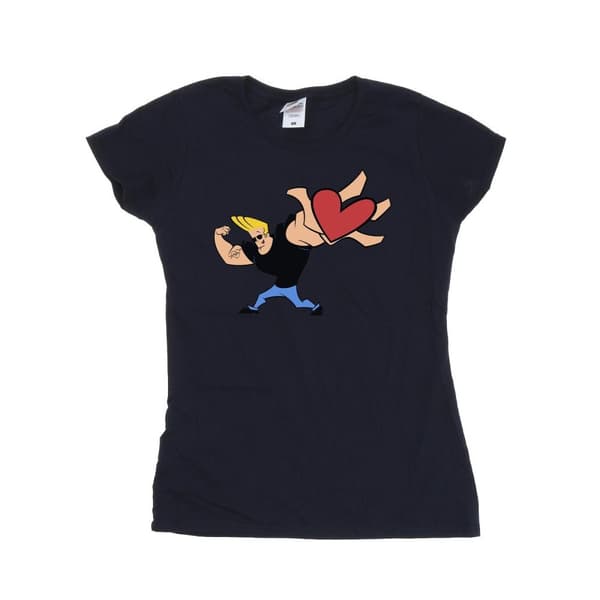 Johnny Bravo Womens/Ladies Heart Present Cotton T-Shirt