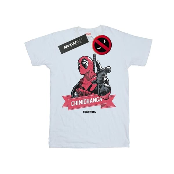 Marvel Mens Deadpool Chimichanga Finger T-Shirt