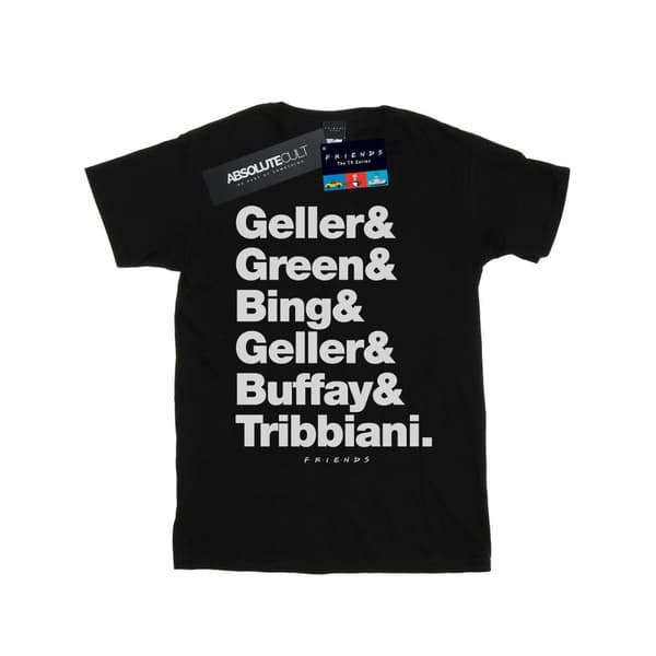 Friends Womens/Ladies Surnames Text Cotton Boyfriend T-Shirt