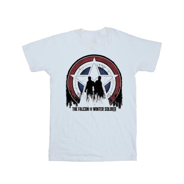 Marvel Girls The Falcon And The Winter Soldier Star Silhouettes Cotton T-Shirt