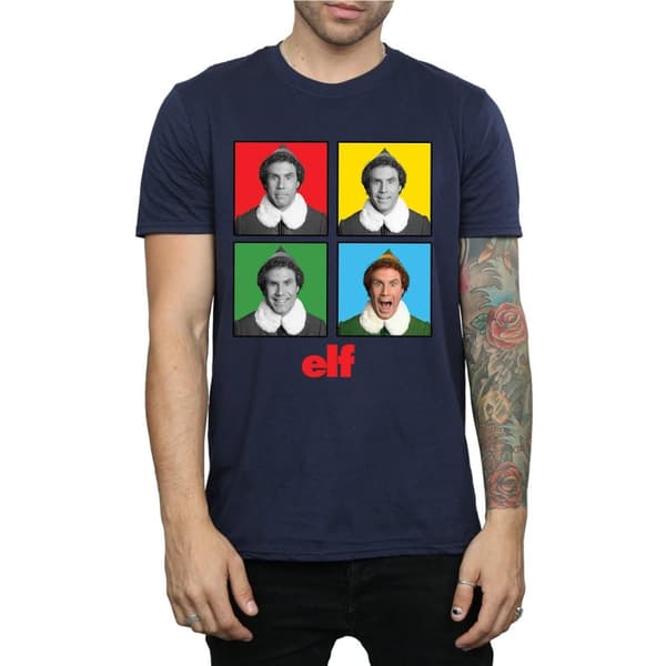Elf Mens Four Faces T-Shirt