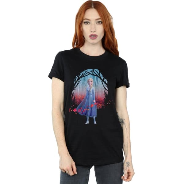 Disney Dam/Tjej Frozen 2 Elsa Find The Way Boyfriend T-shirt i bomull