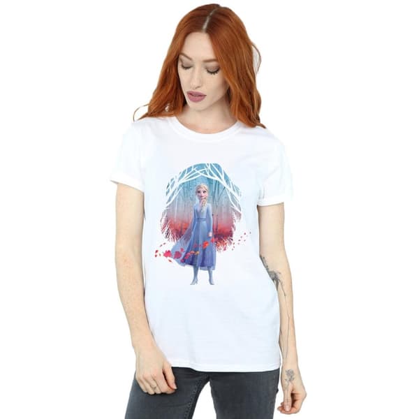 Disney Dam/Tjej Frozen 2 Elsa Find The Way Boyfriend T-shirt i bomull