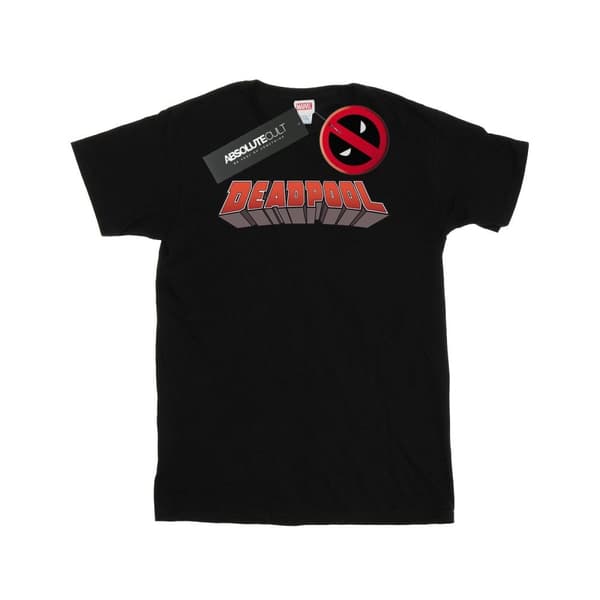 Marvel Mens Deadpool Text Logo T-Shirt