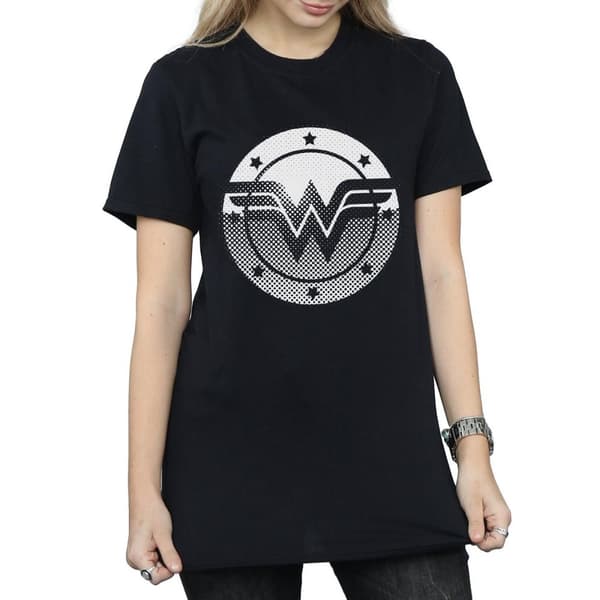 DC Comics Womens/Ladies Wonder Woman Spot Logo Cotton Boyfriend T-Shirt