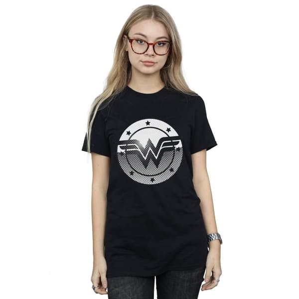 DC Comics Womens/Ladies Wonder Woman Spot Logo Cotton Boyfriend T-Shirt