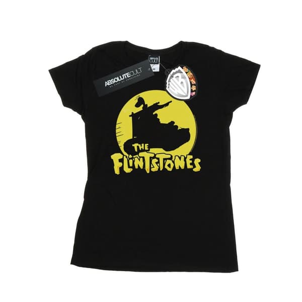 The Flintstones Womens/Ladies Car Silhouette Cotton T-Shirt