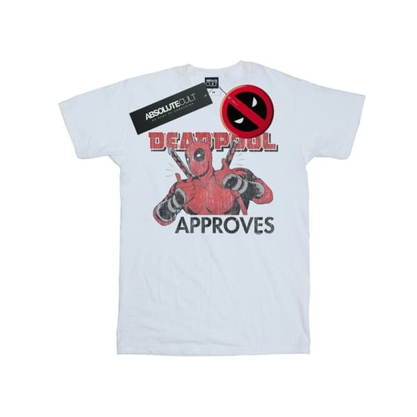 Marvel Womens/Ladies Deadpool Approves Cotton Boyfriend T-Shirt