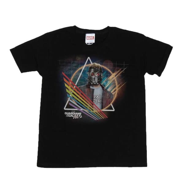 Marvel Boys Guardians Of The Galaxy Neon Star Lord Masked T-Shirt