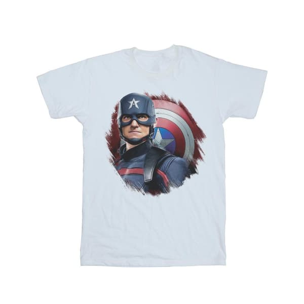 Marvel Womens/Ladies The Falcon And The Winter Soldier Captain America Stare Cotton Boyfriend T-Shirt