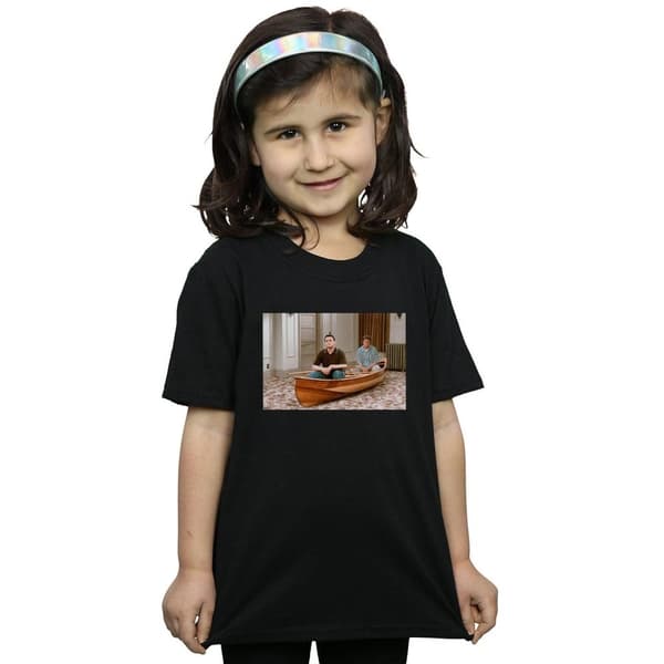Friends Girls Boat Photo Cotton T-Shirt