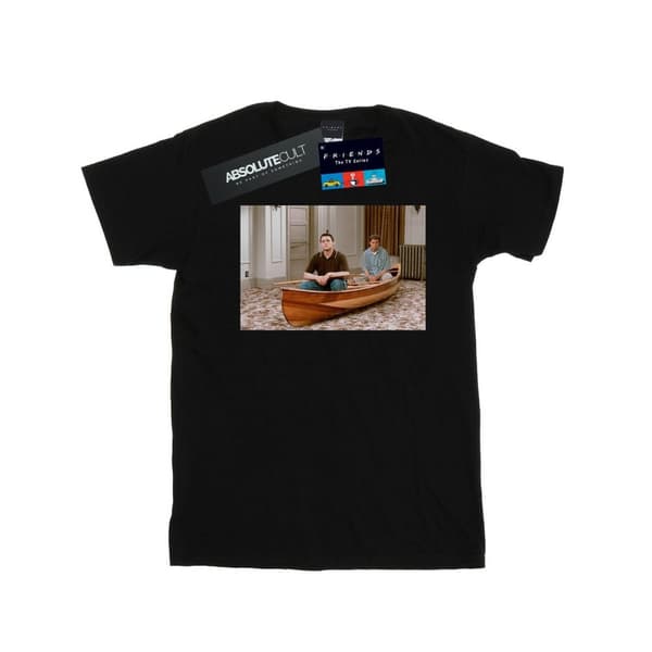 Friends Girls Boat Photo Cotton T-Shirt