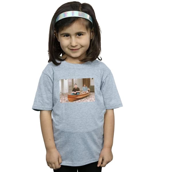 Friends Girls Boat Photo Cotton T-Shirt