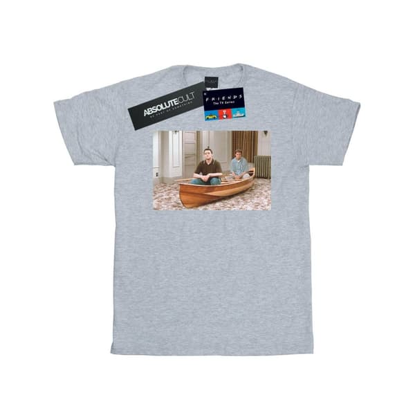 Friends Girls Boat Photo Cotton T-Shirt