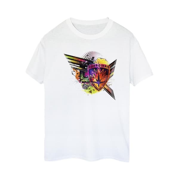 Marvel Dam/Tjej Guardians Of The Galaxy Abstrakt Sköld Bröst Bomull Boyfriend T-shirt