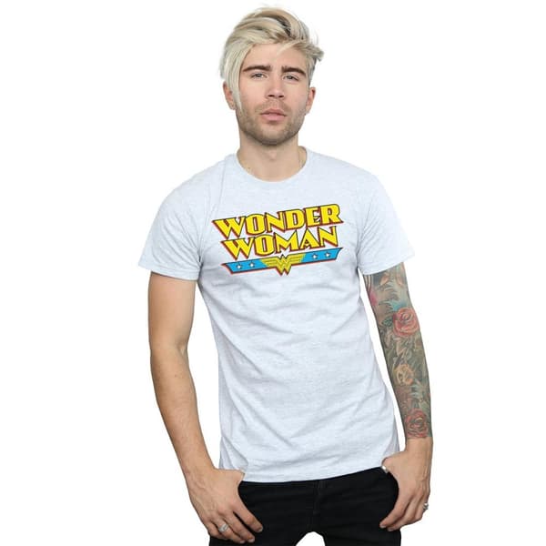 DC Comics Mens Wonder Woman Text Logo T-Shirt