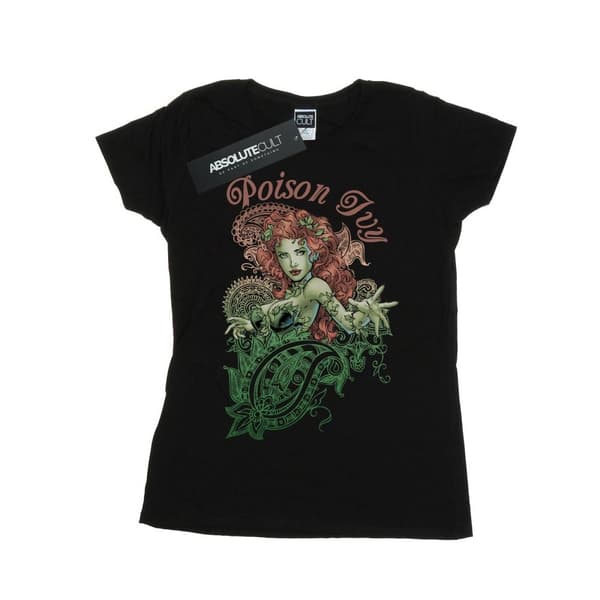 DC Comics Womens/Ladies Poison Ivy Paisley Cotton T-Shirt