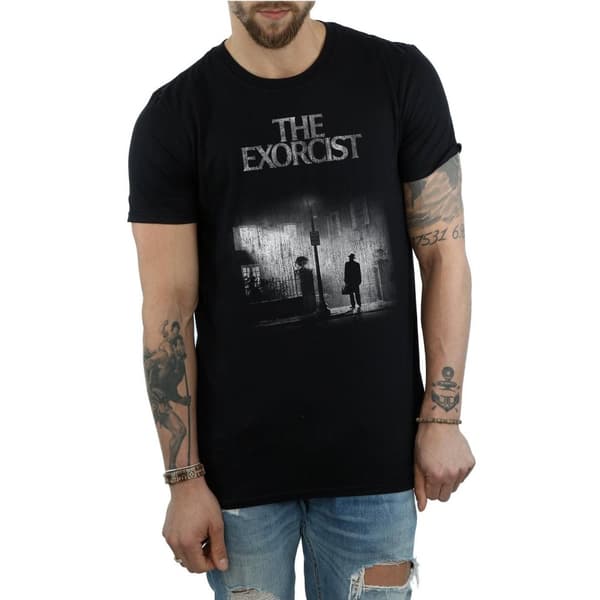 The Exorcist Mens Mono Distressed Poster T-Shirt